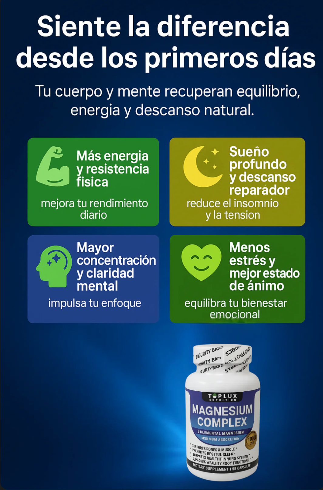 Reduce La Fatiga y Mejora Tu Estado De Ánimo Con Complejo De Magnesio