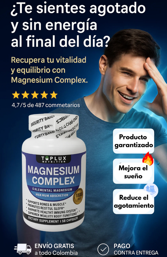 Reduce La Fatiga y Mejora Tu Estado De Ánimo Con Complejo De Magnesio